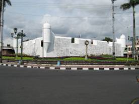Salah satu sudut bastion tembok baluwarti Yogyakarta